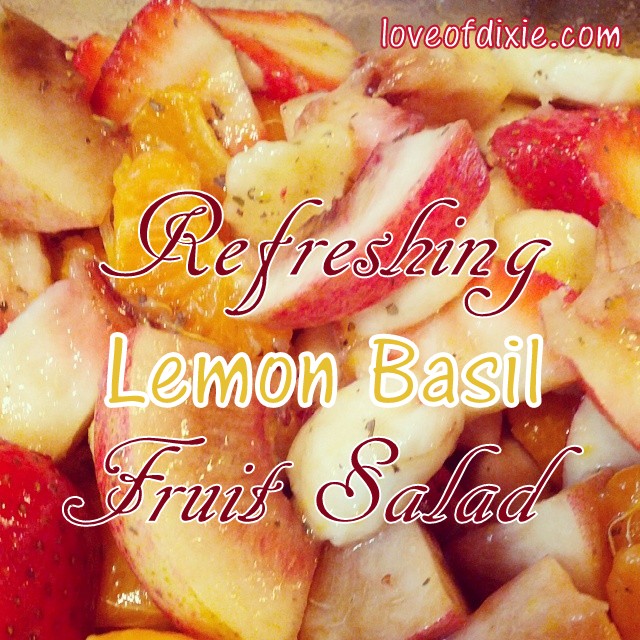 lemon basil fruit salad